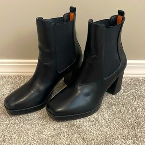 Size 7, leather black boots